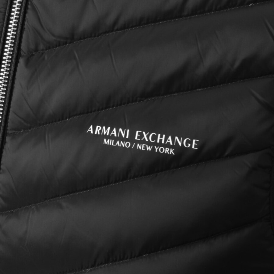 Image number 3 for Armani Exchange Padded Down Jacket Black
