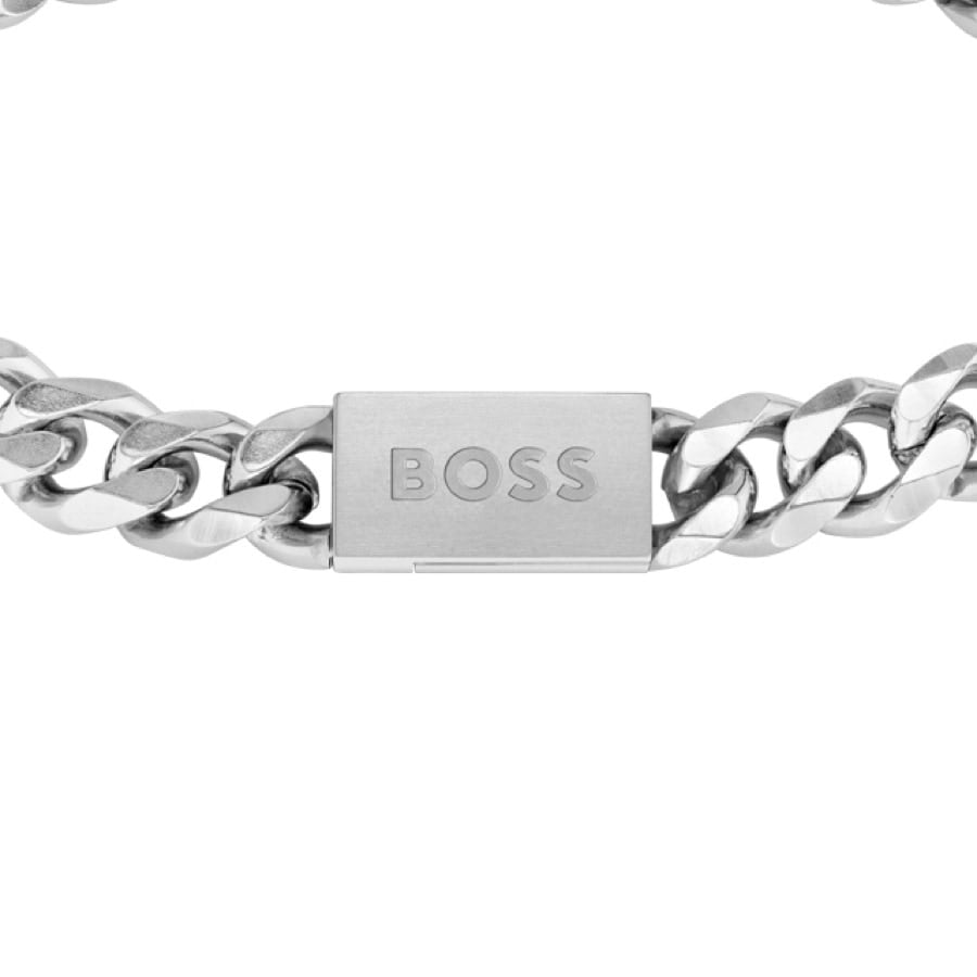 Image number 3 for BOSS Chain Link Bracelet Silver
