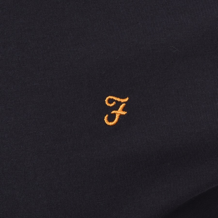 Image number 3 for Farah Vintage Groves Ringer T Shirt Navy