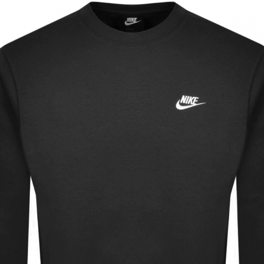 Image number 2 for Nike Crew Neck Club Sweatshirt Black