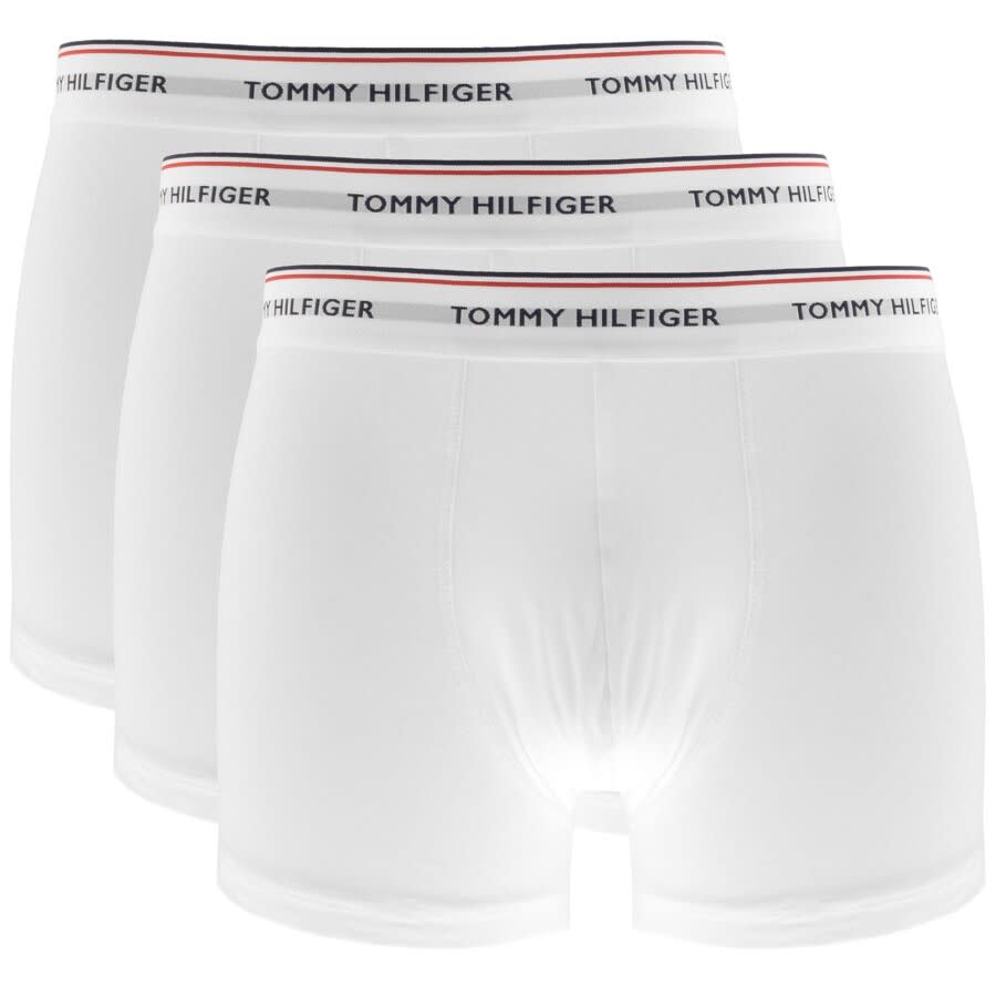 Image number 1 for Tommy Hilfiger Underwear 3 Pack Trunks White