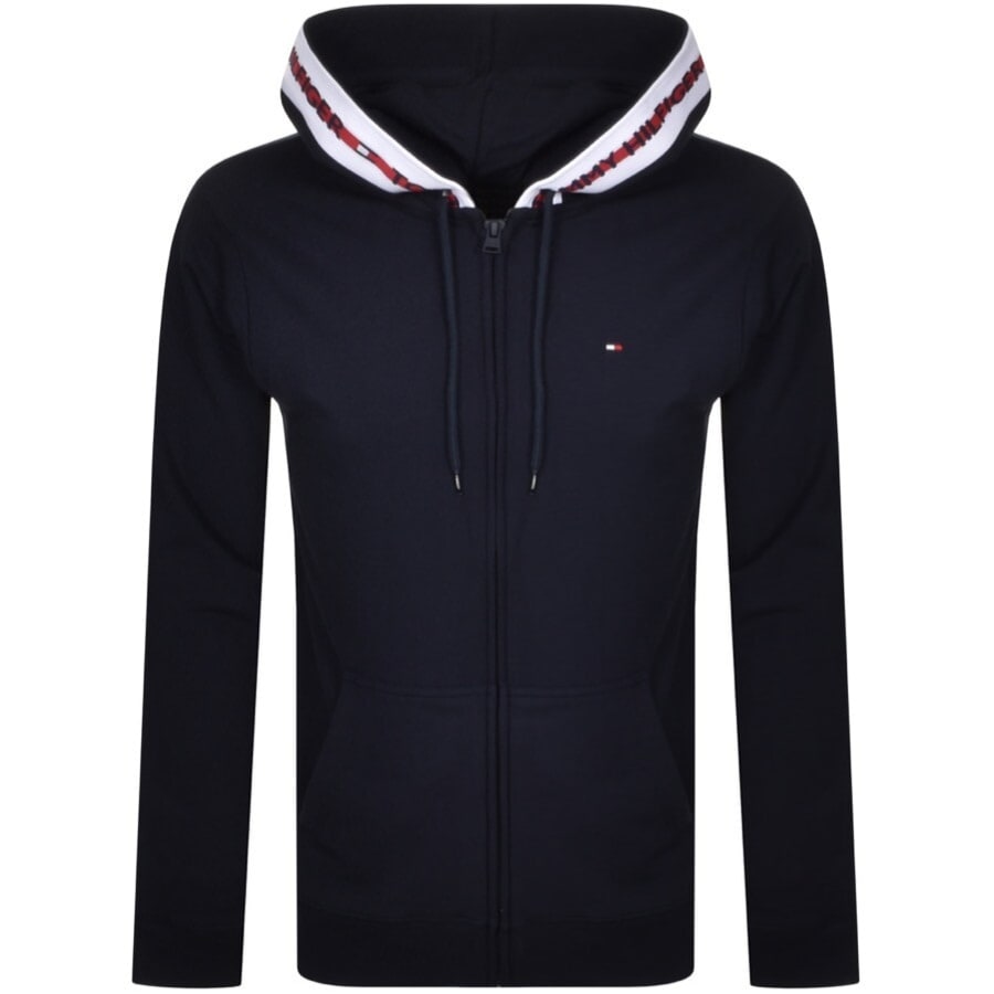 Image number 1 for Tommy Hilfiger Lounge Full Zip Hoodie Navy