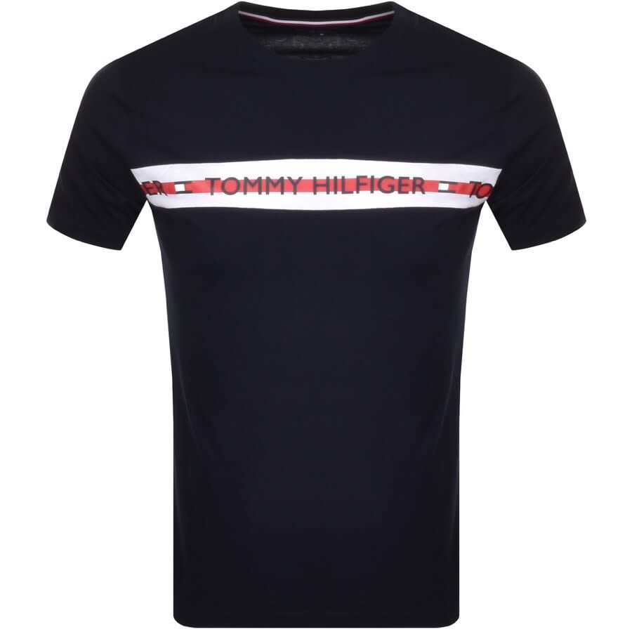Image number 1 for Tommy Hilfiger Logo T Shirt Navy
