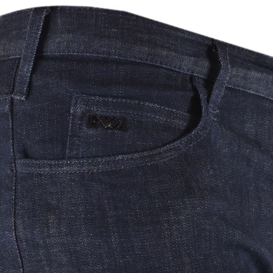 Image number 3 for Emporio Armani J21 Regular Jeans Dark Wash Navy