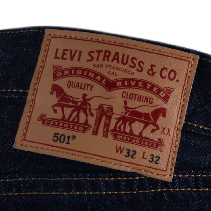 Image number 3 for Levis 501 Original Fit Jeans Dark Wash Blue