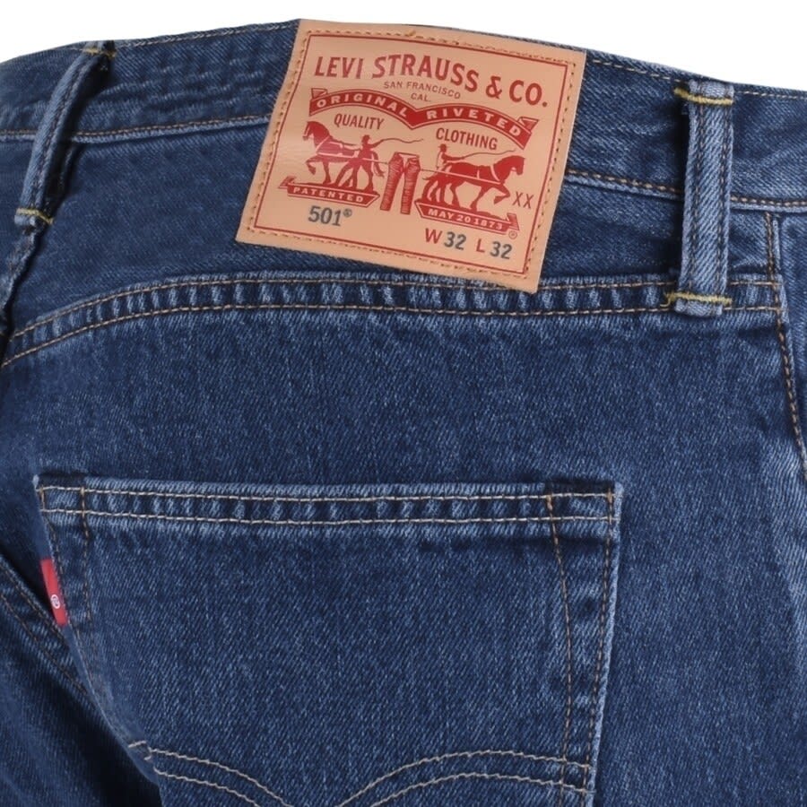 Image number 3 for Levis 501 Original Fit Jeans Mid Wash Blue