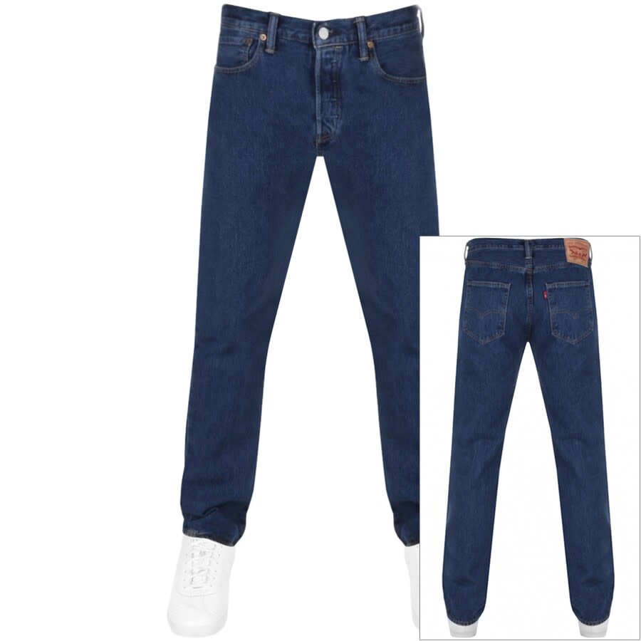 Image number 1 for Levis 501 Original Fit Jeans Mid Wash Blue