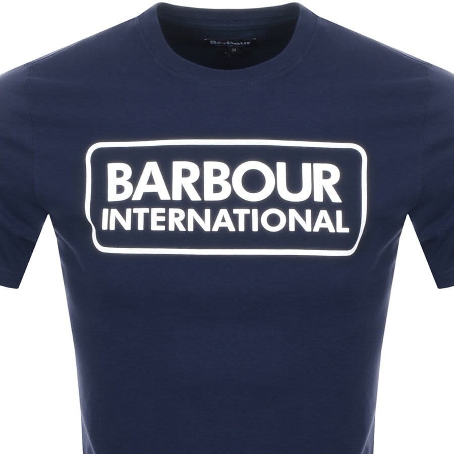 Image number 2 for Barbour International Large Logo T Shirt Navy