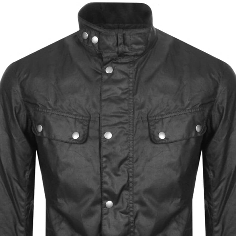 Image number 2 for Barbour International Duke Wax Jacket Black