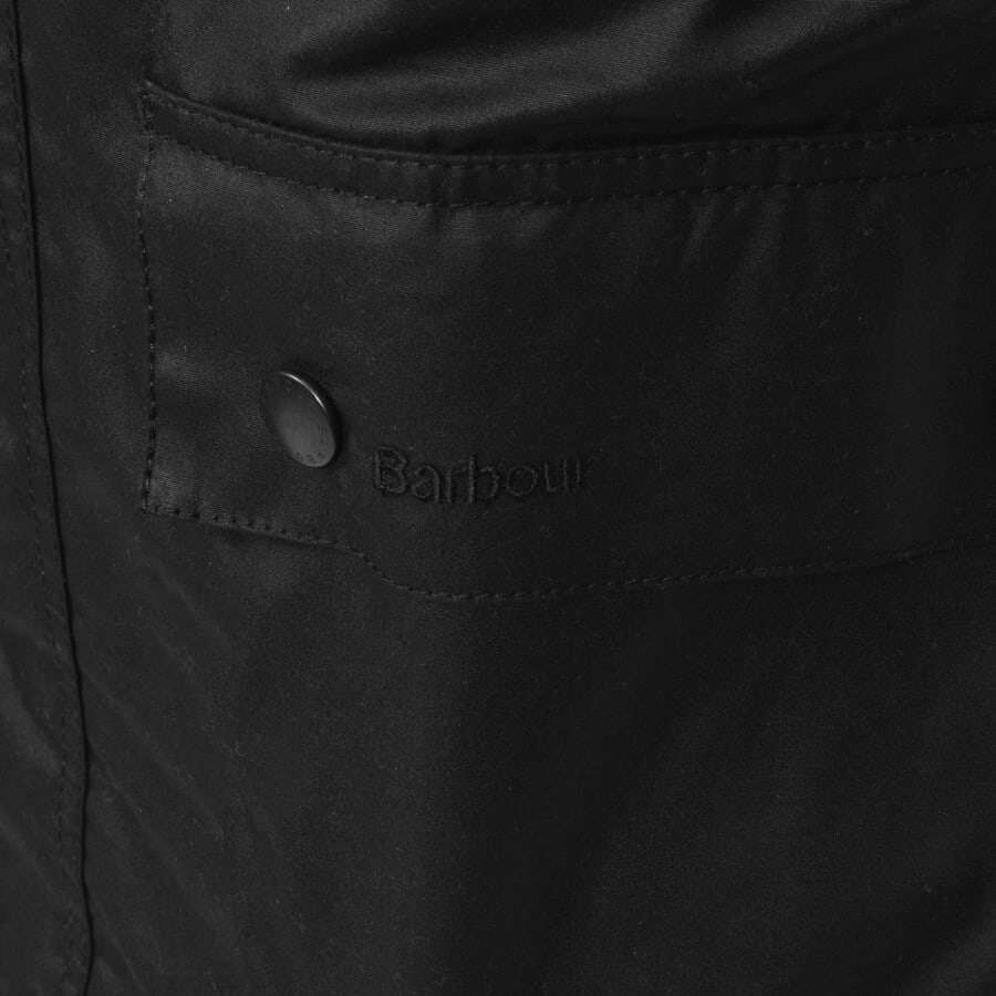 Image number 3 for Barbour Ashby Wax Jacket Black