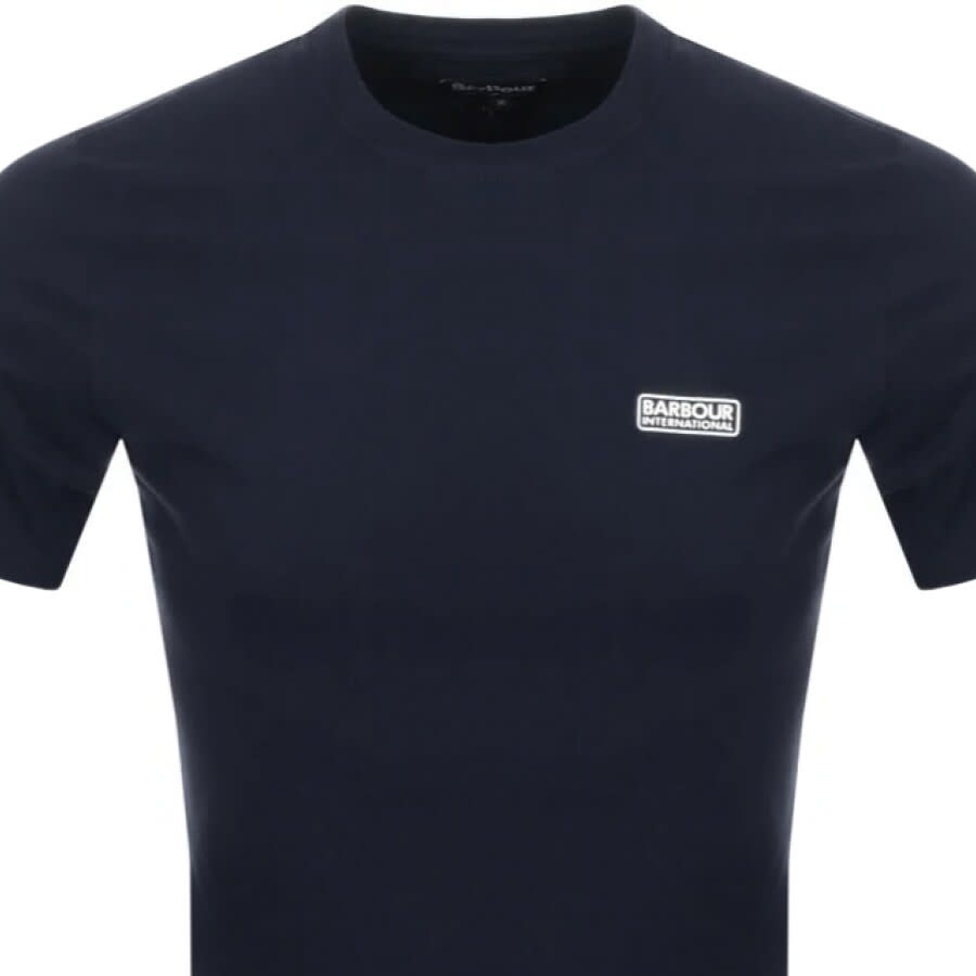 Image number 2 for Barbour International Logo T Shirt Navy