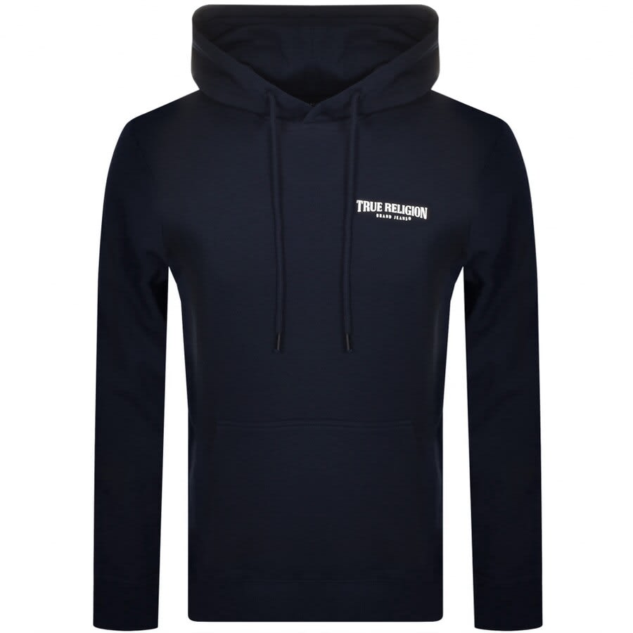 Image number 1 for True Religion Logo Hoodie Navy
