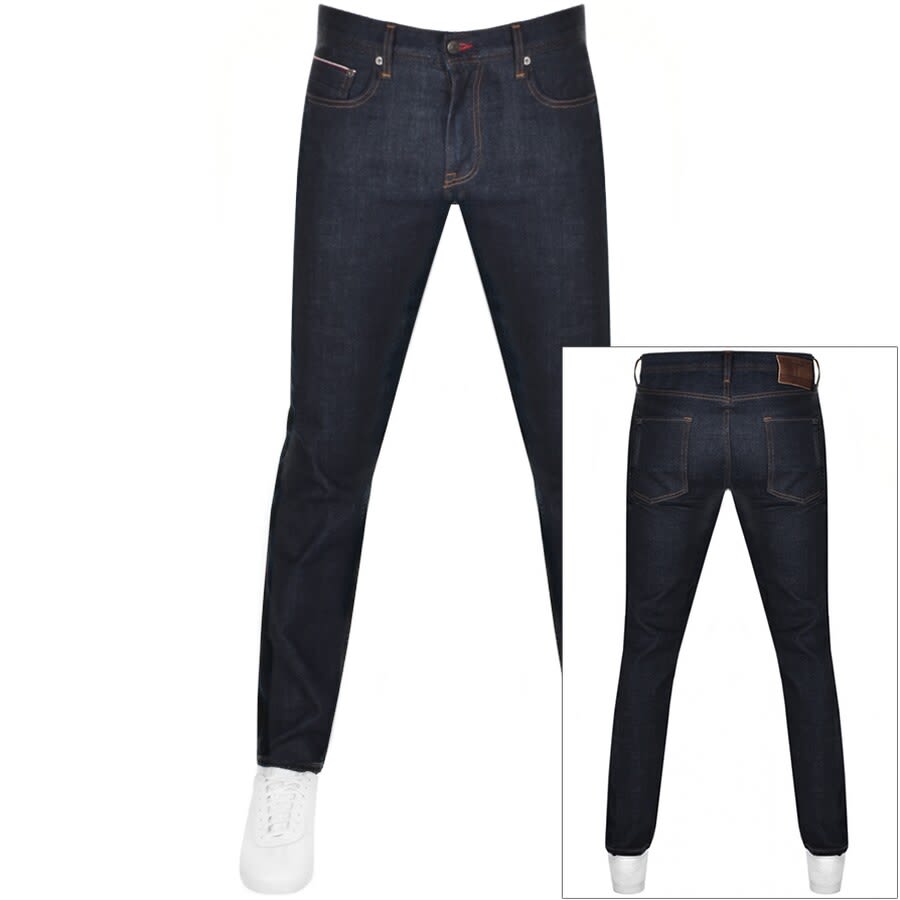 Image number 1 for Tommy Hilfiger Denton Straight Fit Jeans Navy