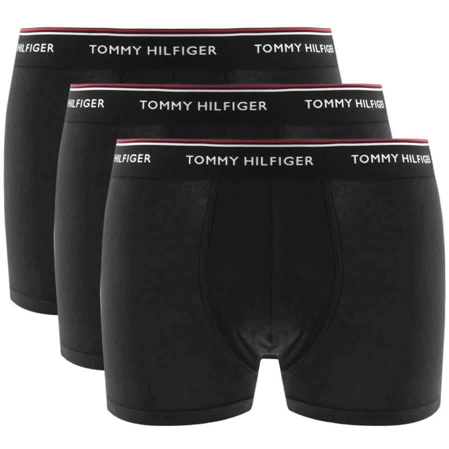 Image number 1 for Tommy Hilfiger Underwear 3 Pack Trunks Black