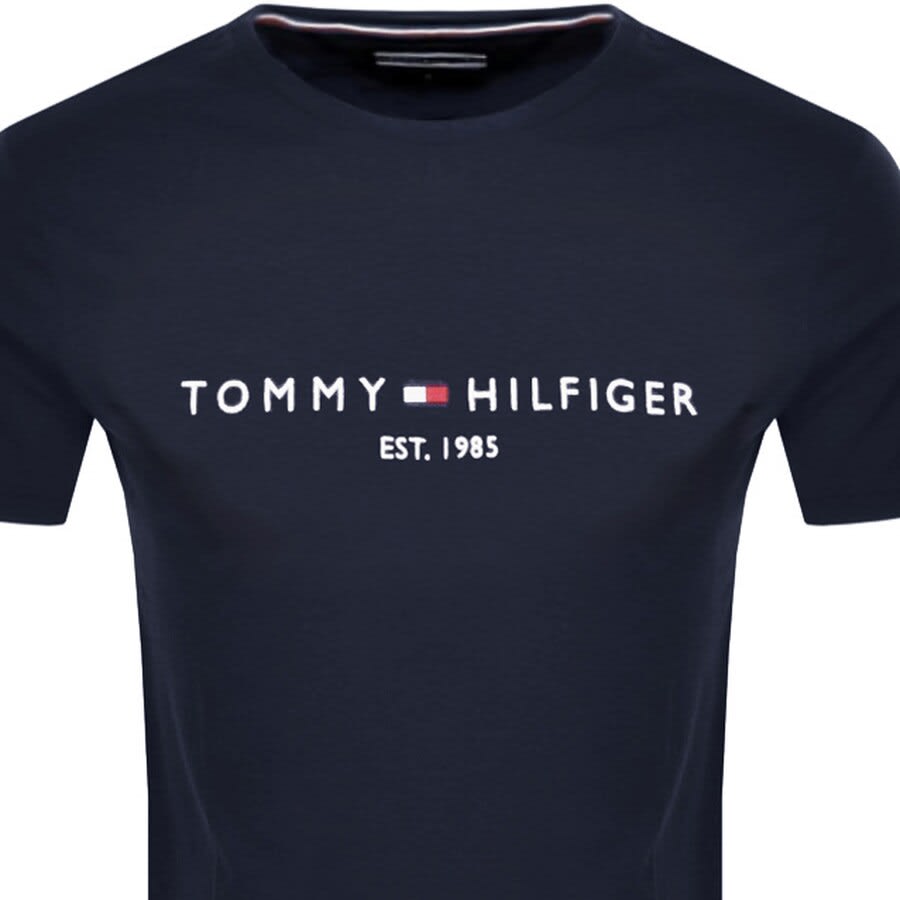 Image number 2 for Tommy Hilfiger Logo T Shirt Navy