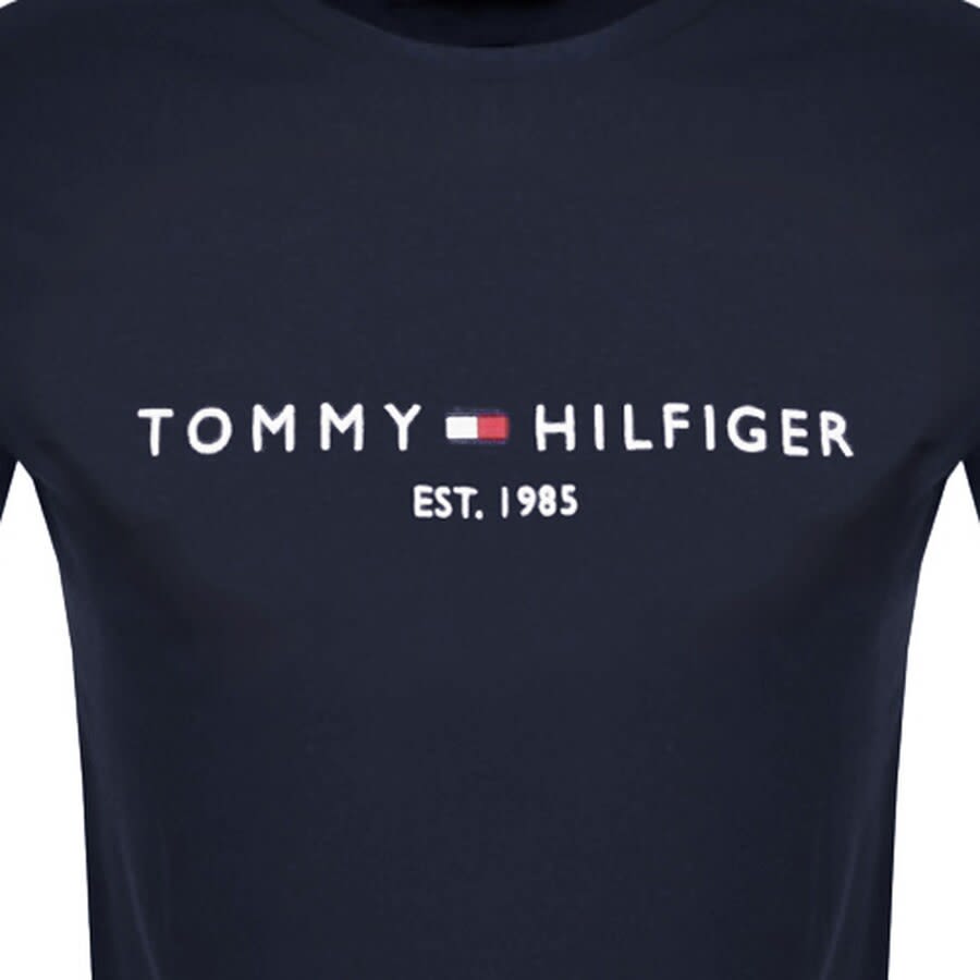 Image number 3 for Tommy Hilfiger Logo T Shirt Navy
