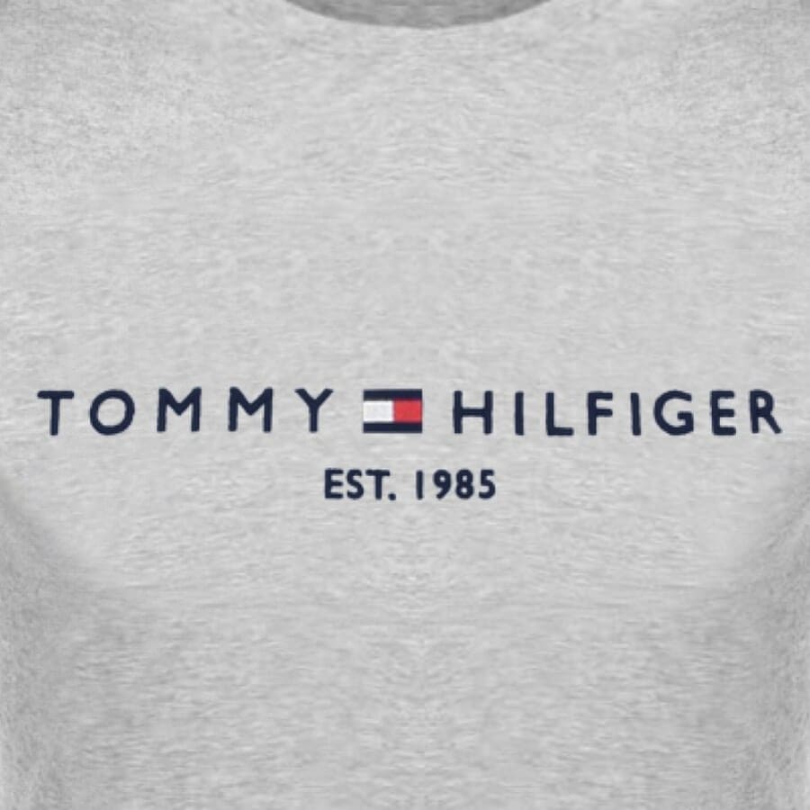 Image number 3 for Tommy Hilfiger Logo T Shirt Grey