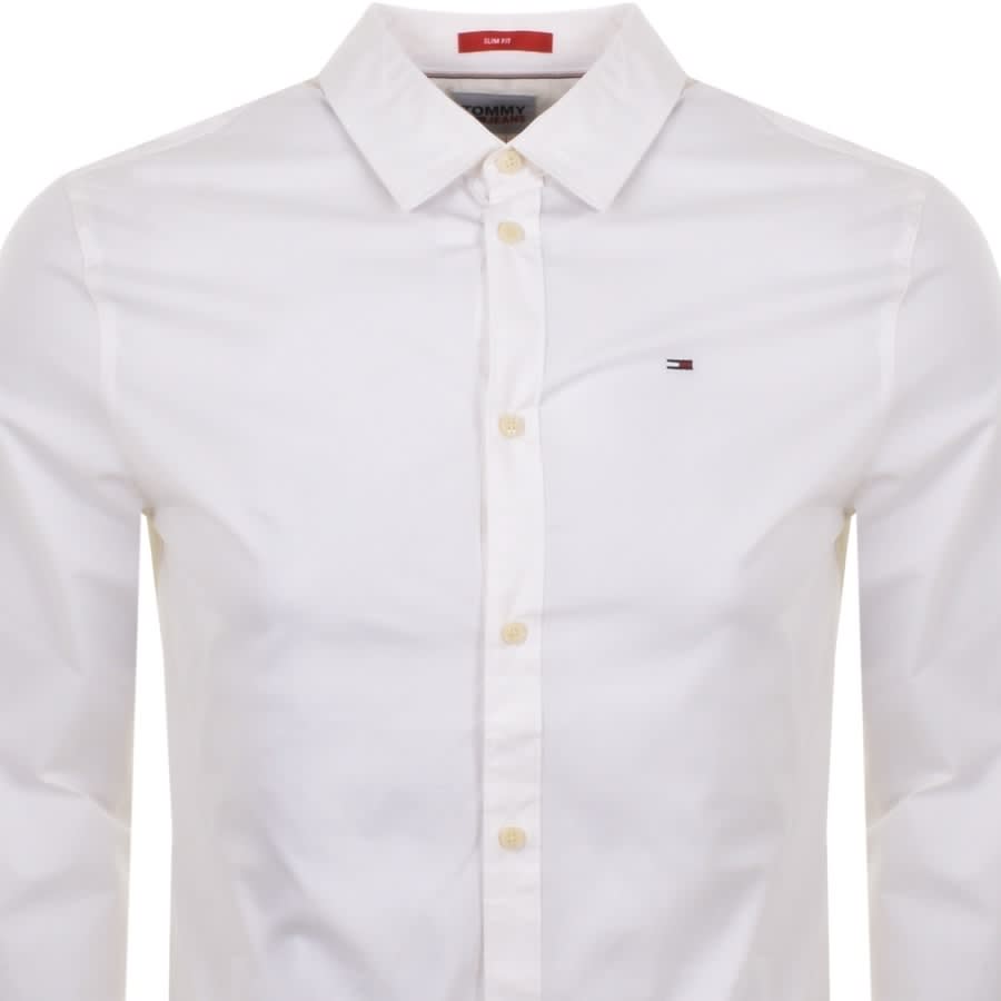 Image number 2 for Tommy Jeans Long Sleeved Shirt White