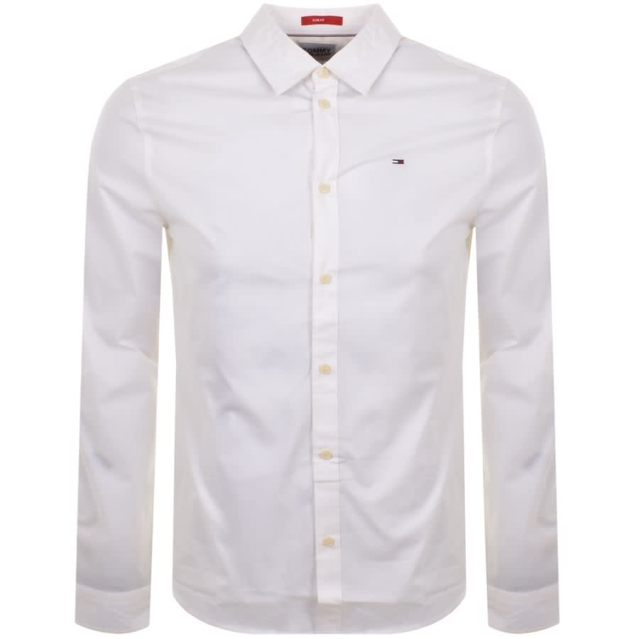 Image number 1 for Tommy Jeans Long Sleeved Shirt White