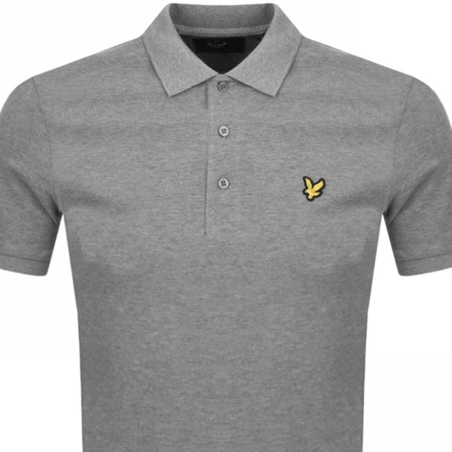 Image number 2 for Lyle And Scott Short Sleeved Polo T Shirt Grey