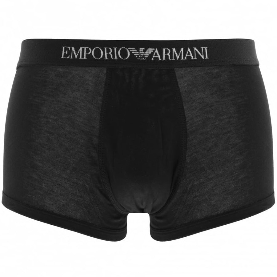 Image number 2 for Emporio Armani Underwear 3 Pack Trunks Black