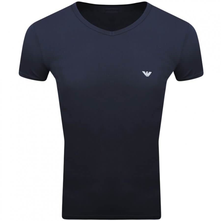 Image number 2 for Emporio Armani 2 Pack Lounge T Shirts Navy