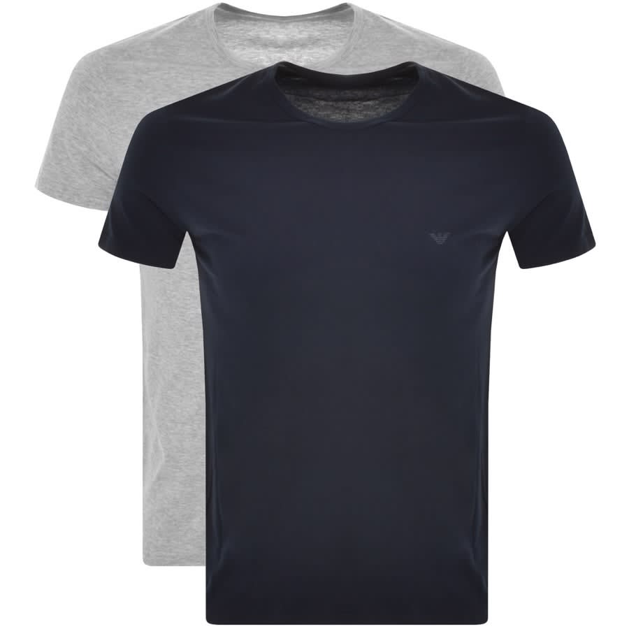 Image number 1 for Emporio Armani Lounge 2 Pack T Shirts Navy