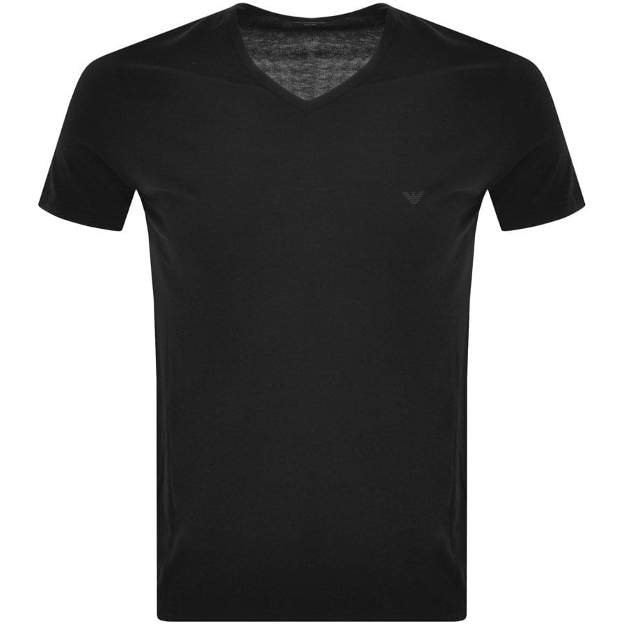 Image number 2 for Emporio Armani 2 Pack Lounge T Shirts Black