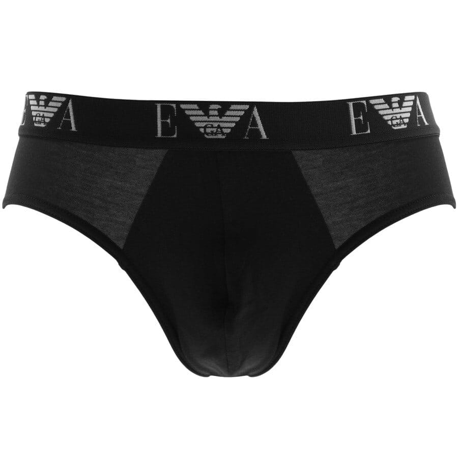 Image number 3 for Emporio Armani Underwear 3 Pack Briefs Black
