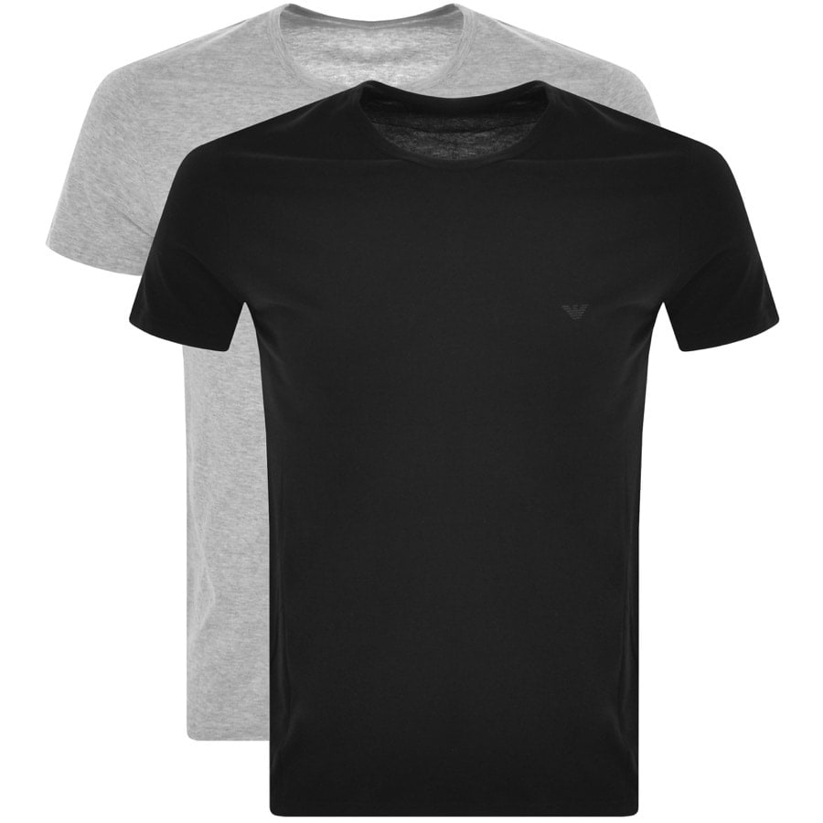 Image number 1 for Emporio Armani Lounge 2 Pack T Shirt Black