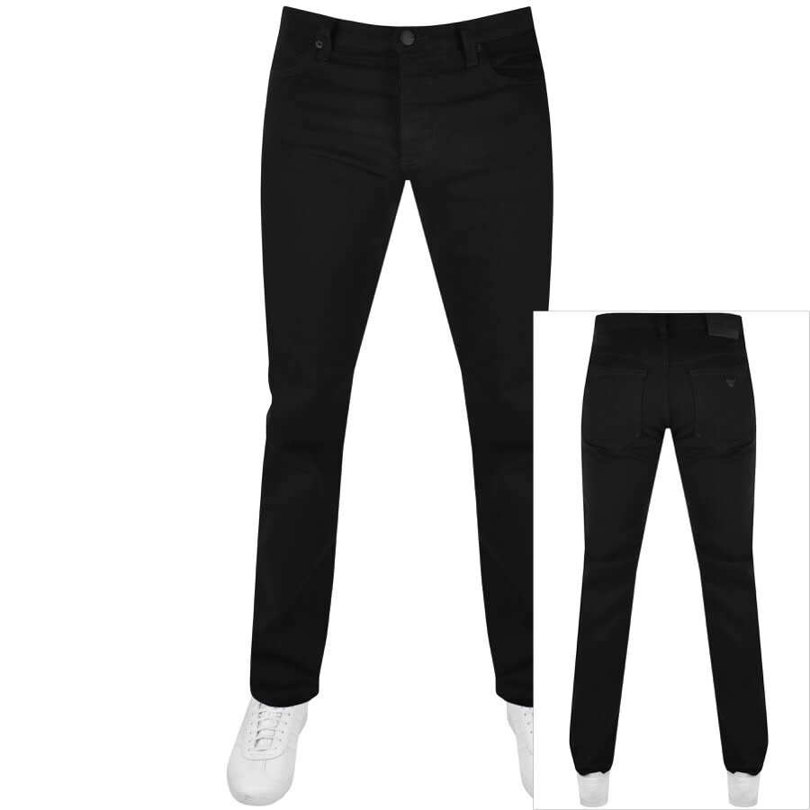 Image number 1 for Emporio Armani J45 Regular Fit Jeans Black
