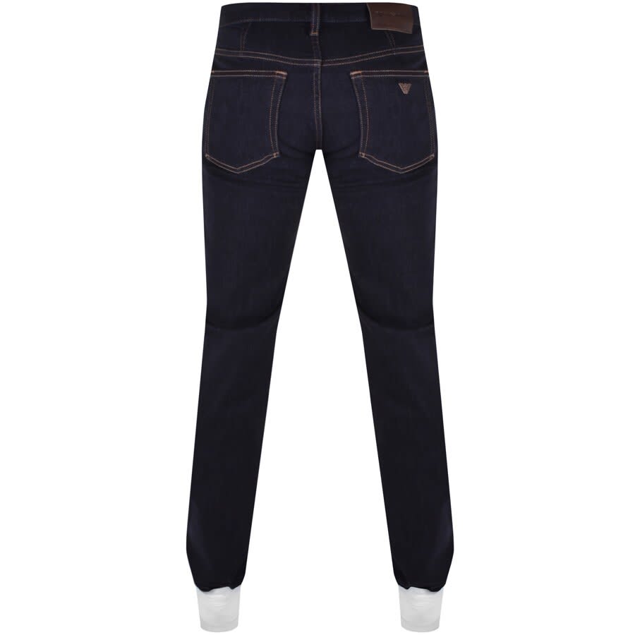 Image number 2 for Emporio Armani J45 Regular Jeans Dark Wash Navy