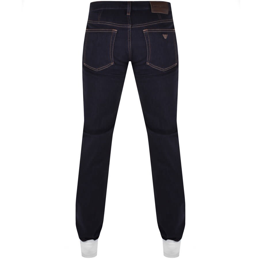 Image number 2 for Emporio Armani J21 Regular Jeans Dark Wash Navy