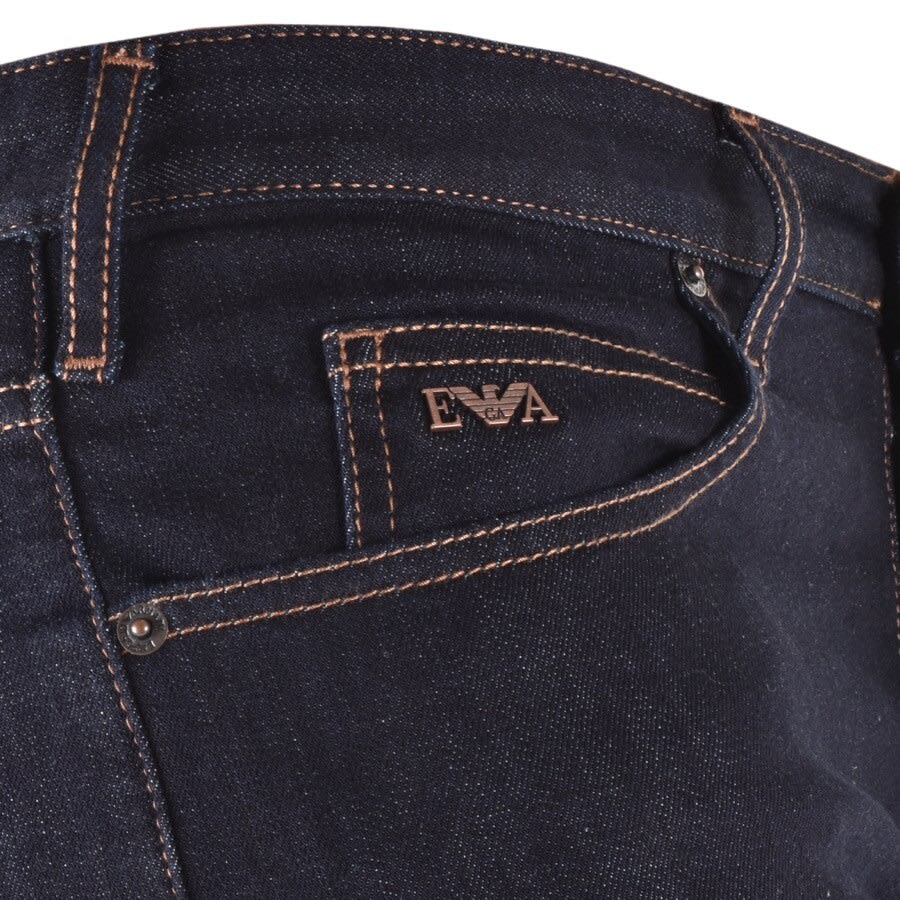 Image number 3 for Emporio Armani J21 Regular Jeans Dark Wash Navy