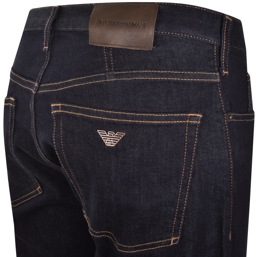 Image number 4 for Emporio Armani J21 Regular Jeans Dark Wash Navy