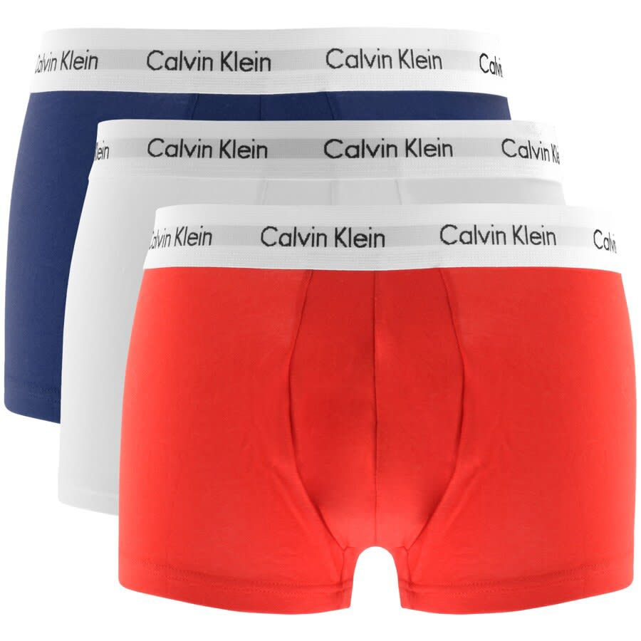 Image number 1 for Calvin Klein Underwear 3 Pack Low Trunks White