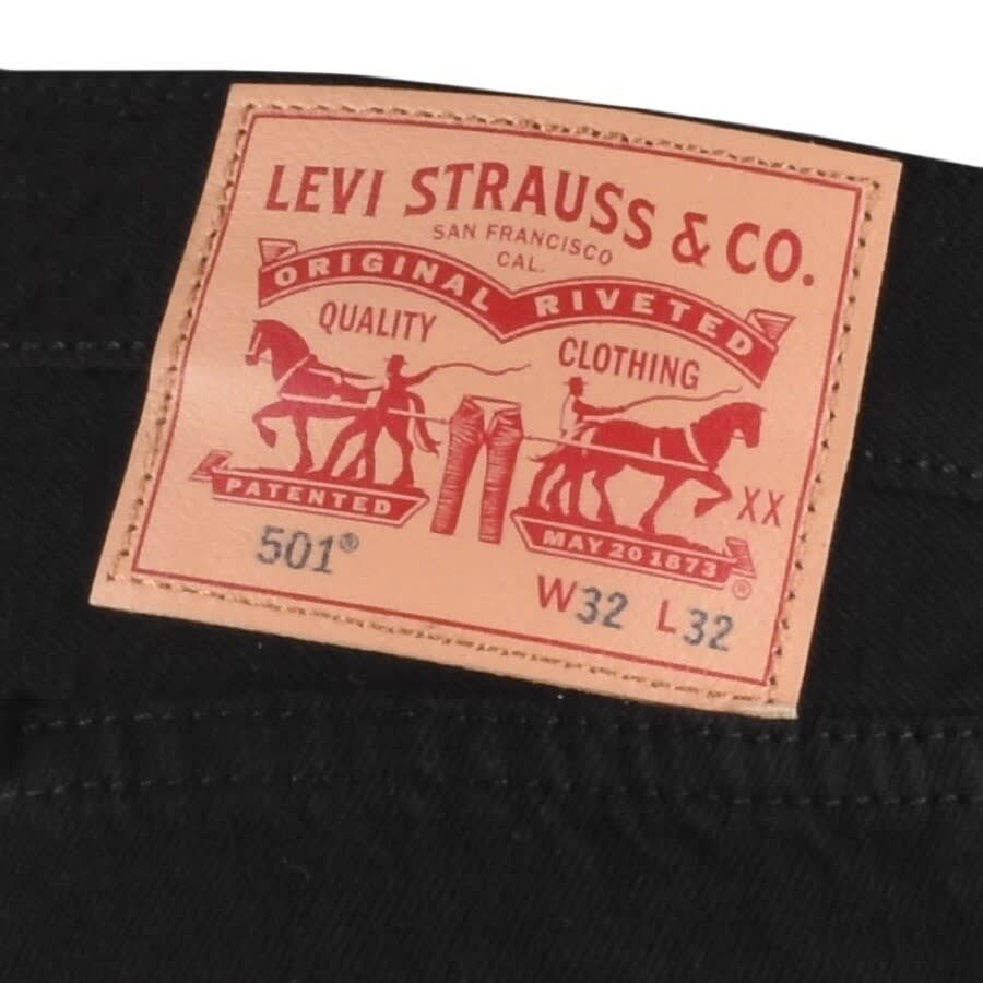 Image number 3 for Levis 501 Original Fit Jeans Black