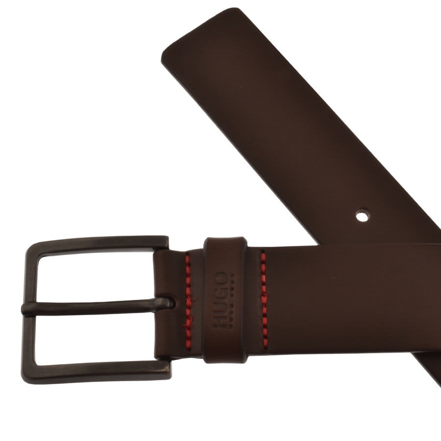 Image number 2 for HUGO Gionio Leather Belt Brown