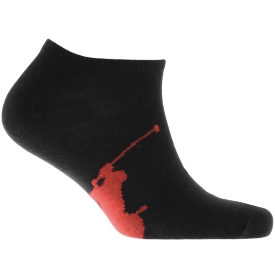 Image number 2 for Ralph Lauren 3 Pack Trainer Socks Black