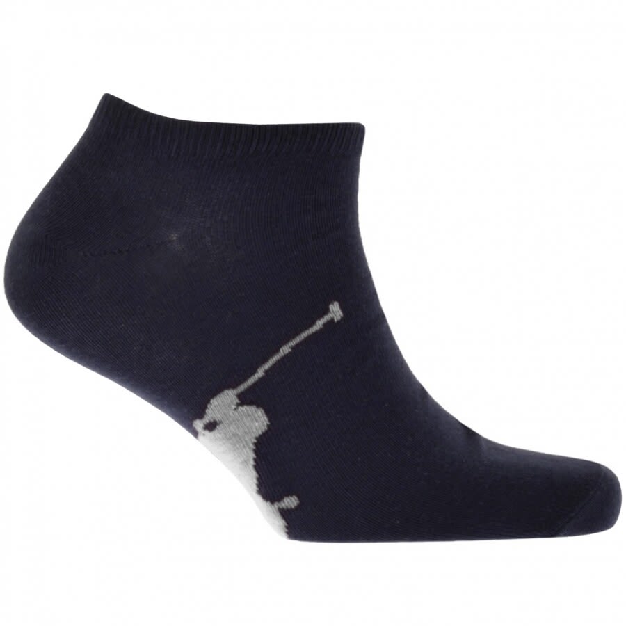 Image number 2 for Ralph Lauren 3 Pack Trainer Socks Navy