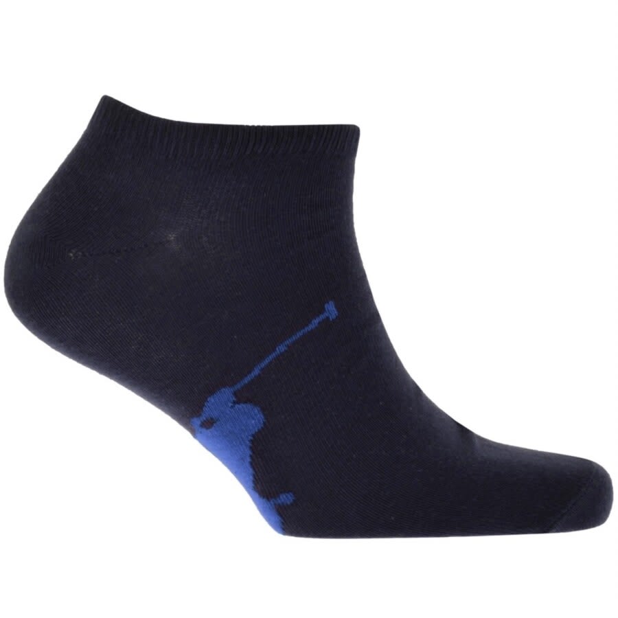 Image number 3 for Ralph Lauren 3 Pack Trainer Socks Navy