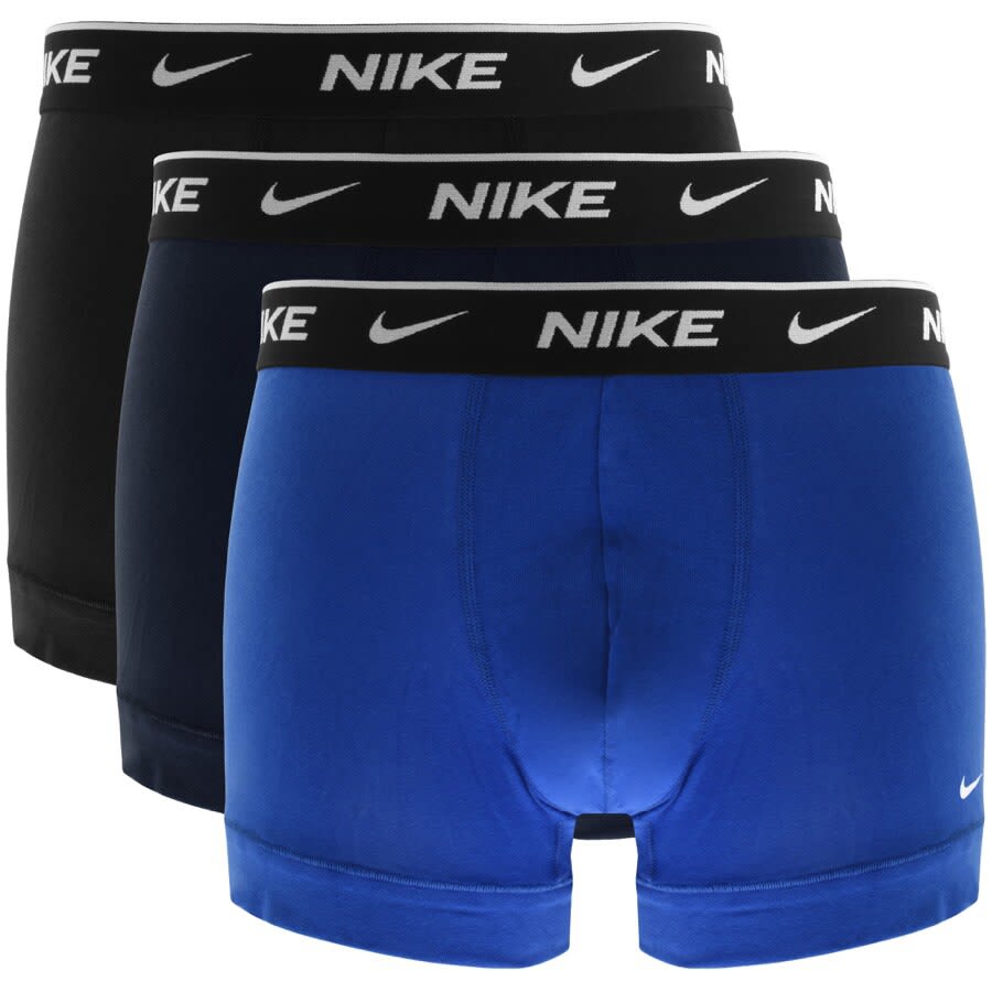 Image number 1 for Nike Logo 3 Pack Trunks Blue