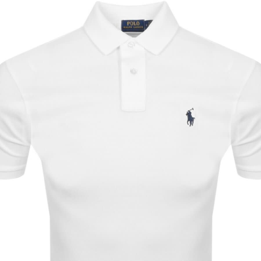 Image number 2 for Ralph Lauren Custom Slim Fit Polo T Shirt White