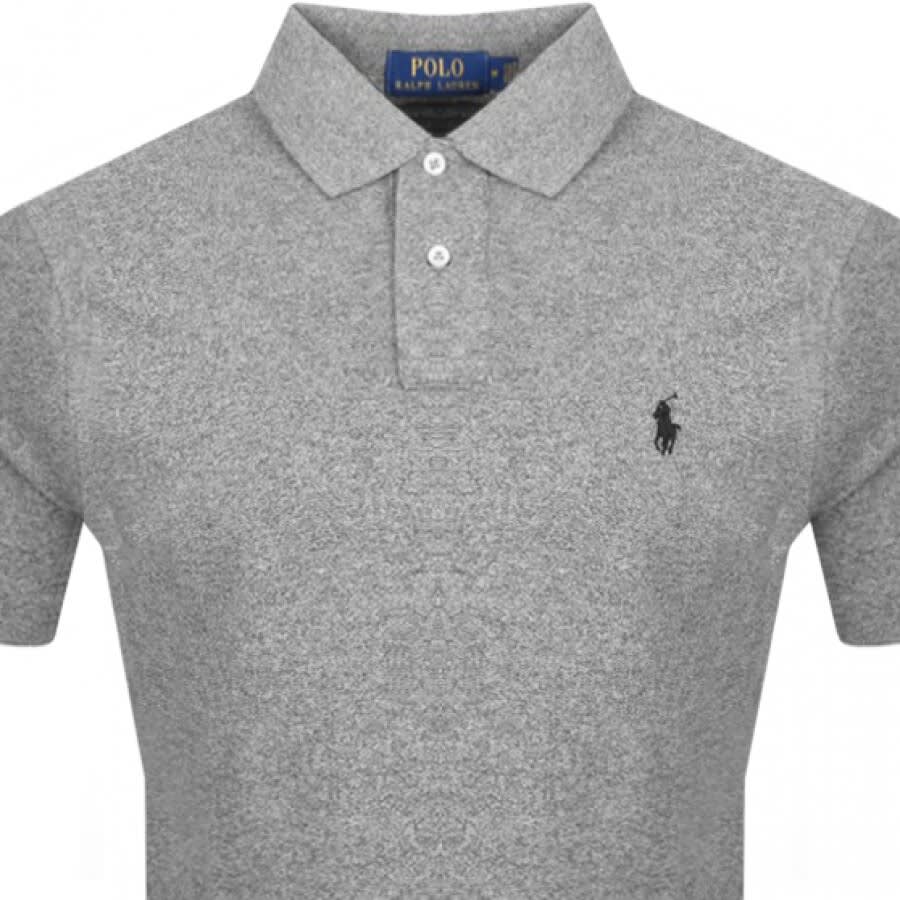 Image number 2 for Ralph Lauren Custom Slim Fit Polo T Shirt Grey