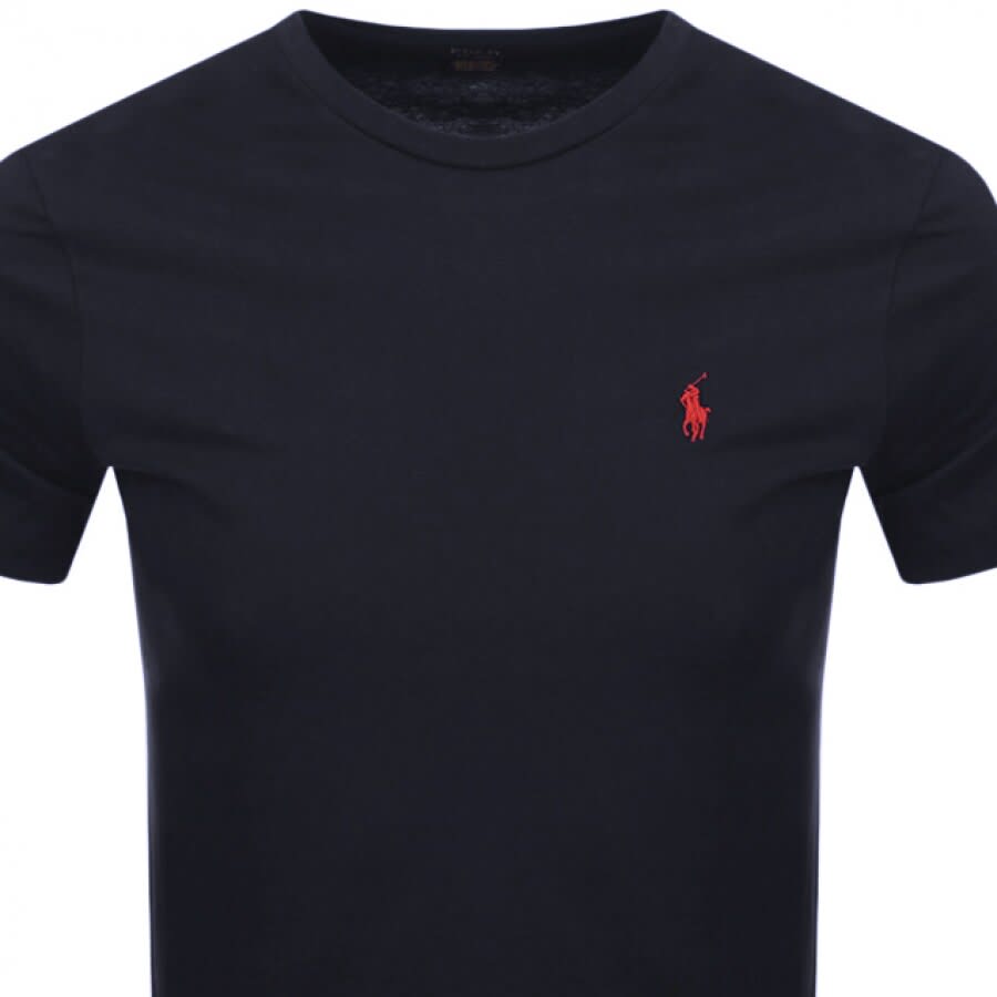 Image number 2 for Ralph Lauren Crew Neck T Shirt Navy