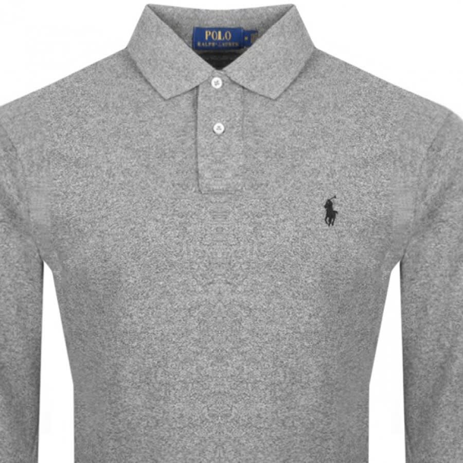 Image number 2 for Ralph Lauren Long Sleeve Polo T Shirt Grey