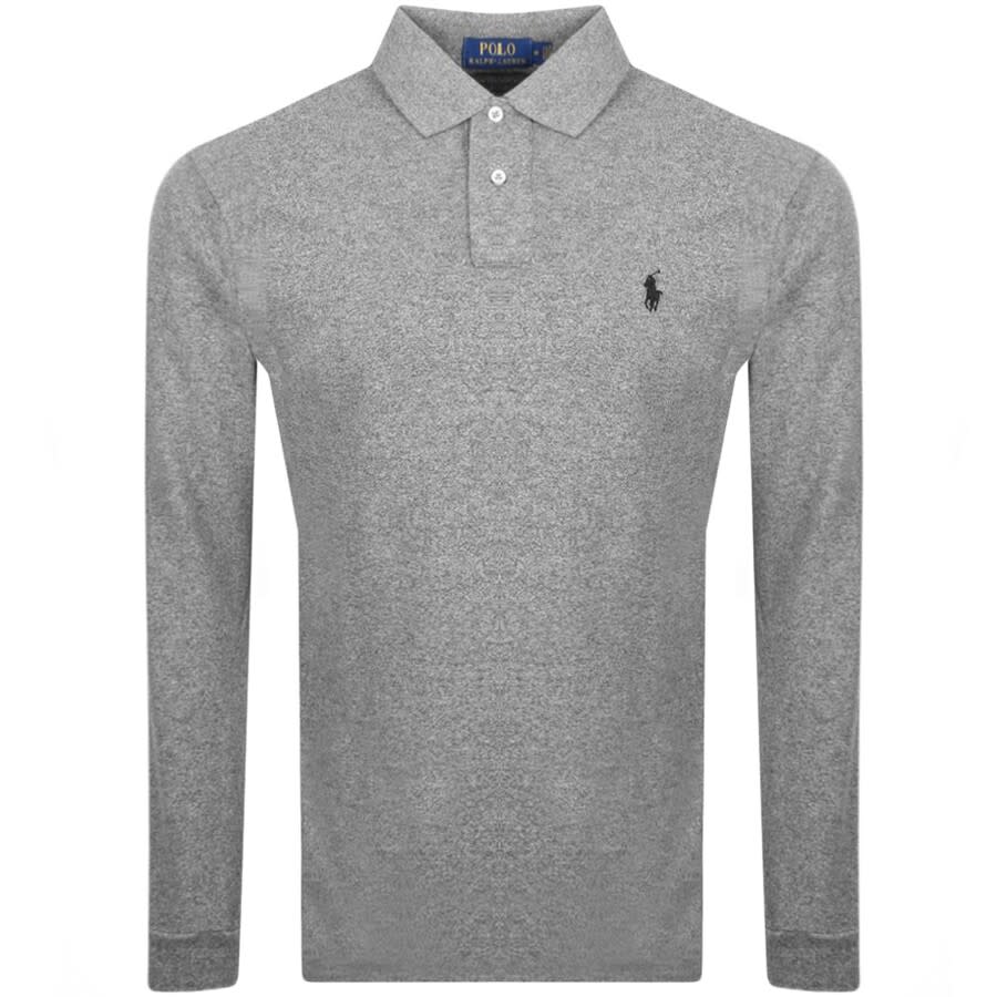 Image number 1 for Ralph Lauren Long Sleeve Polo T Shirt Grey