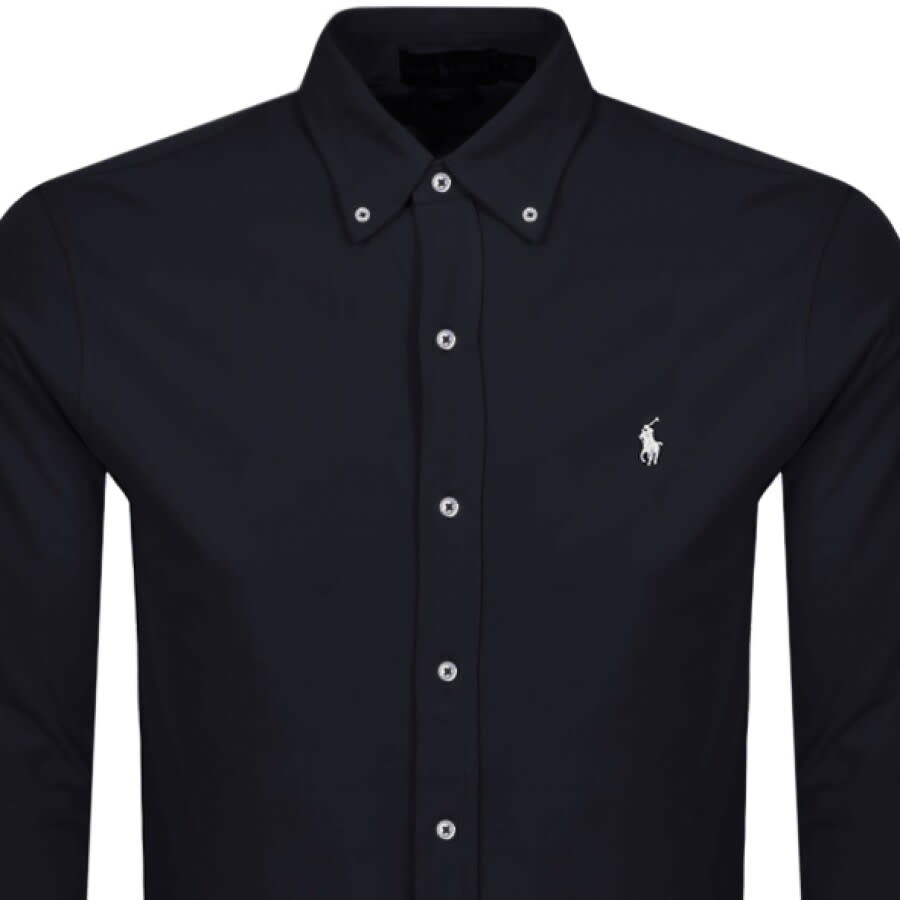 Image number 2 for Ralph Lauren Featherweight Mesh Shirt Navy