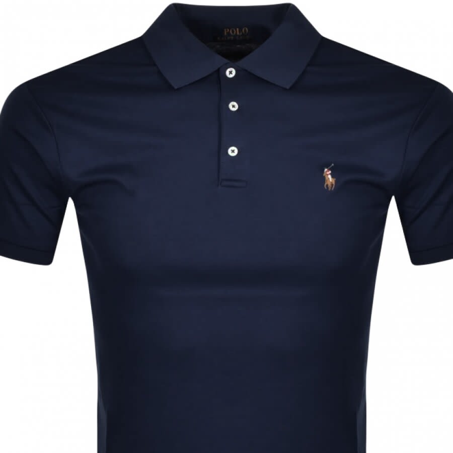Image number 2 for Ralph Lauren Slim Fit Polo T Shirt Navy
