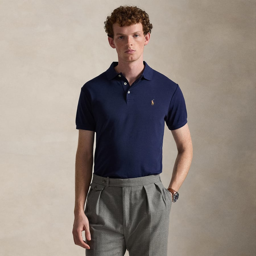 Image number 4 for Ralph Lauren Slim Fit Polo T Shirt Navy